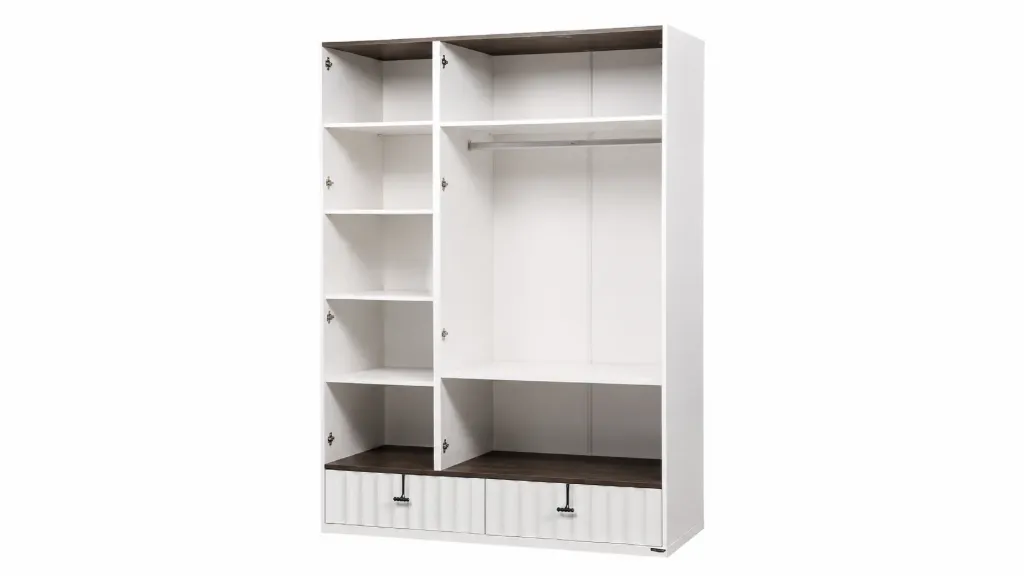 COOL 3 GLASS DOORS WARDROBE