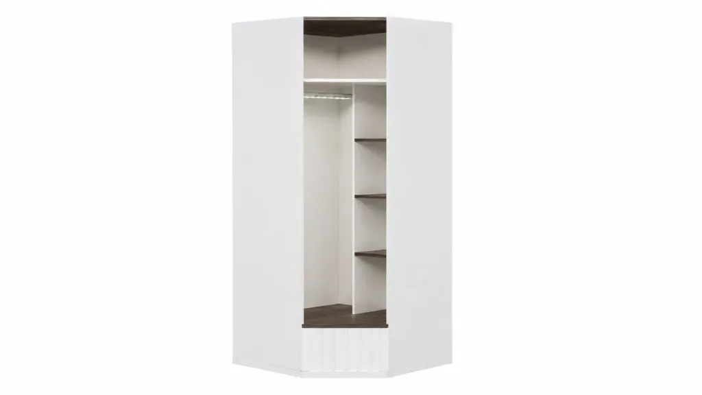 [52.2471133.025] COOL GLASS CORNER DOOR WARDROBE