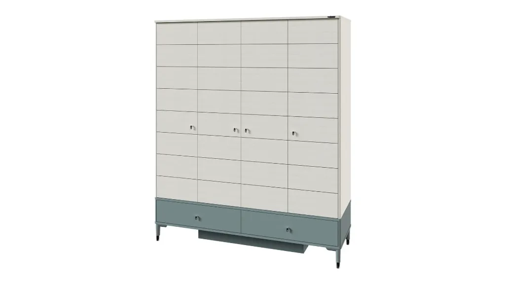 [52.3291110.004] MARIN 4 DOORS WARDROBE - BLUE