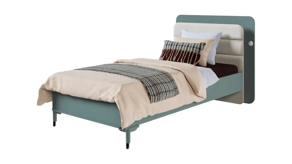 MARIN BLUE LUX BEDSTEAD 100*200
