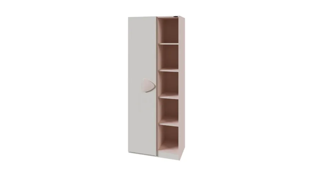 NORA 1 DOOR WARDROBE WITH SIDE SHEL
