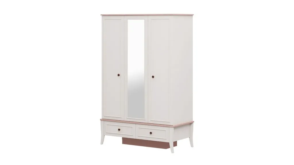 RUBY 3 DOOR WARDROBE NEW CREAM
