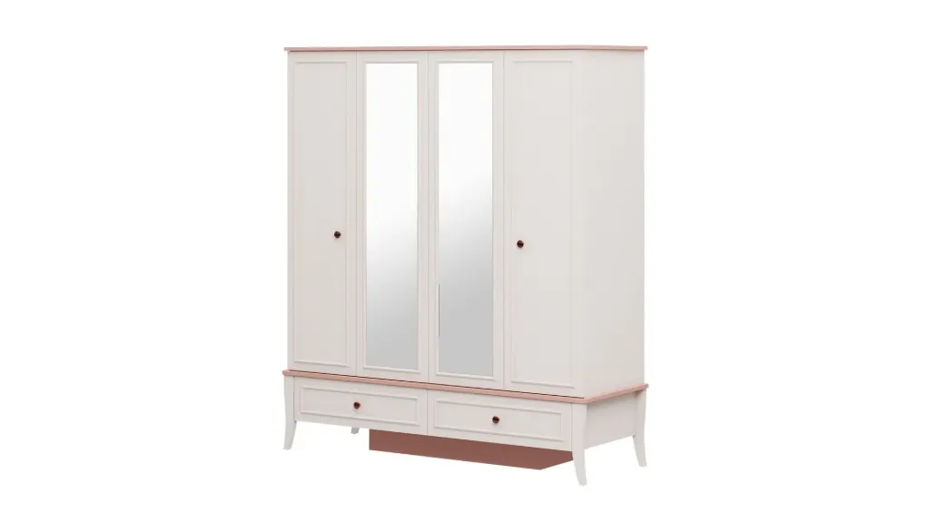 RUBY 4 DOOR WARDROBE NEW CREAM