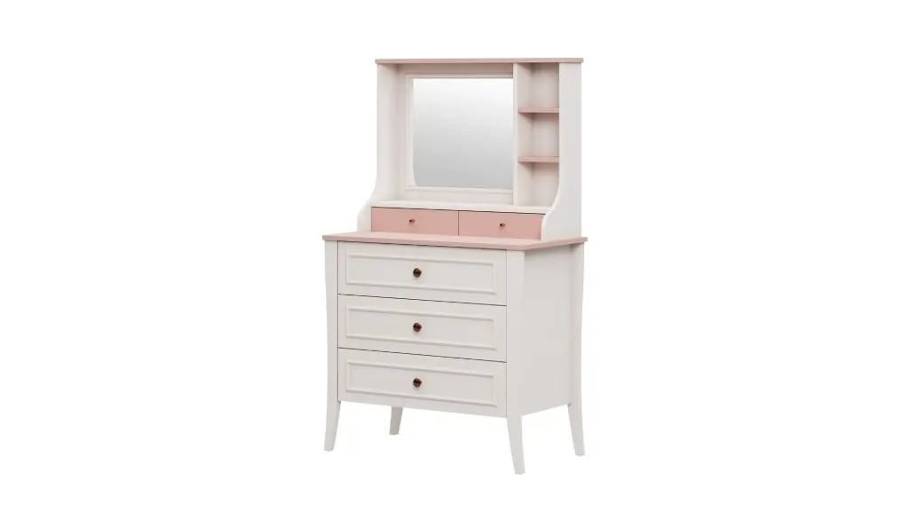 [52.3361315.011] RUBY CHIFFONIER NEW CREAM WITH MIRROR
